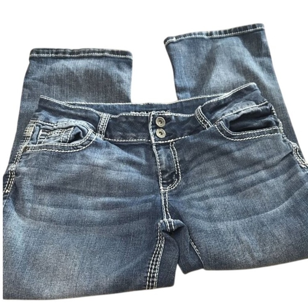 Maurices Denim Jeans Blue White Stitch Women's Size 7/8